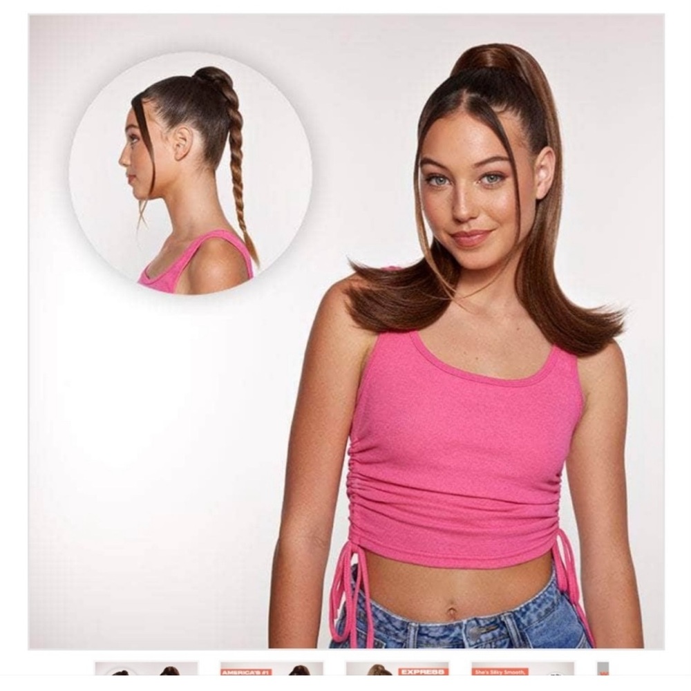 INH Lola Ponytail Extension in Chocolate Brown 17inches Insert Name Here